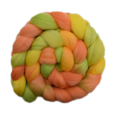 Hand painted South American wool roving for hand spinning and felting