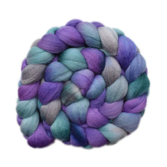 Hand painted South American wool roving for hand spinning and felting