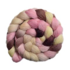Hand painted Scandinavian Mountain wool roving for hand spinning and felting