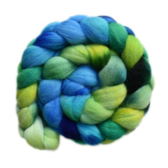 Hand painted Punta Arenas wool roving for hand spinning and felting