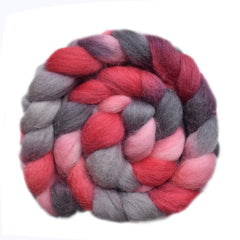 Hand painted Scandinavian mountain wool for hand spinning and felting