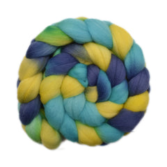 Hand painted South American wool roving for hand spinning and felting