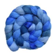 Hand painted Texel/Blackface/Lleyn wool roving for hand spinning and felting