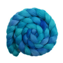 Hand painted Norwegian wool roving for hand spinning and felting