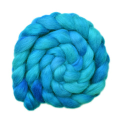 Hand painted Norwegian wool roving for hand spinning and felting