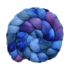 Hand painted Punta Arenas wool roving for hand spinning and felting