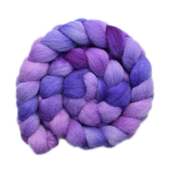 Hand painted Finn wool roving for hand spinning and felting