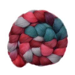 Hand painted Falkland wool roving for hand spinning and felting