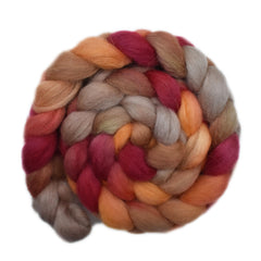 Hand painted Norwegian wool roving for hand spinning and felting
