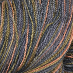 Cherry Tree Hill "Supersock Lace" Yarn - Superwash Merino Wool, Lace Weight, 996 yards - Purple, Green & Orange