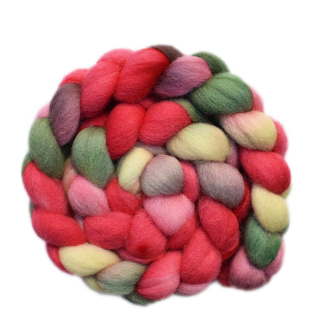 Finn Wool Roving - Rose Bushes 1 - 4.2 ounces