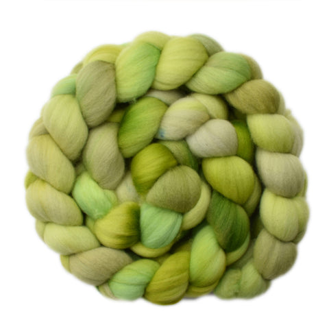 Merino Wool Roving, 19 micron - Lemongrass 2 - 4.2 ounces