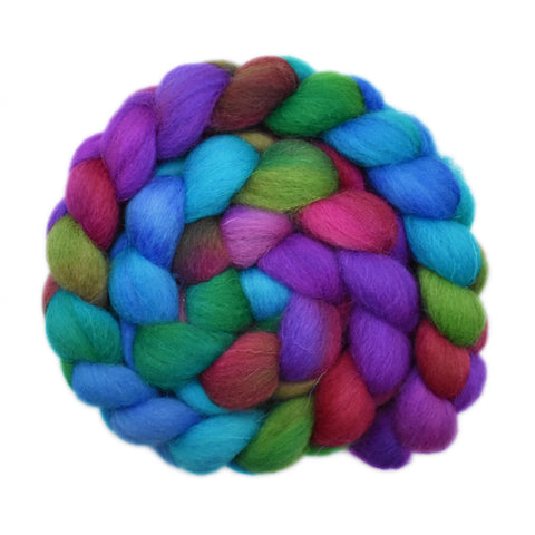 Bergschaf Wool Roving - Happy Gatheiring 1 - 4.3 ounces