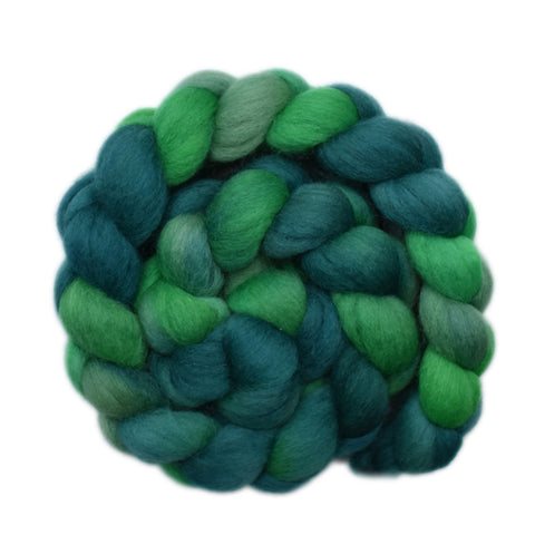 Falkland Wool Roving - Forest Leaves - 4.1 ounces