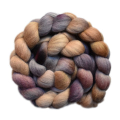 Hand painted Punta Arenas wool roving for hand spinning and felting