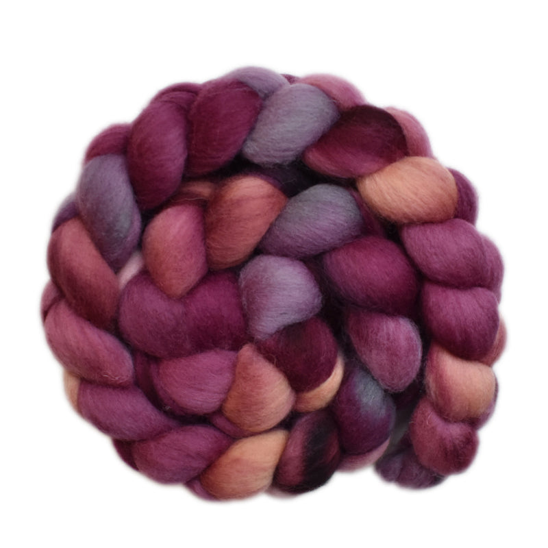 Hand painted Punta Arenas wqol roving for hand spinning and felting