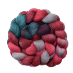 Hand painted Falkland wool roving for hand spinning and felting