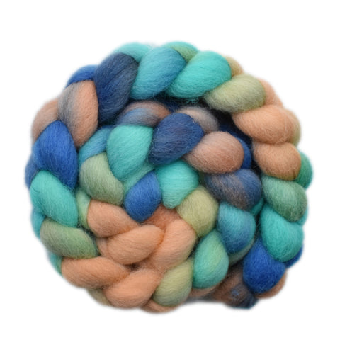 Lleyn Wool Roving - Prairie Stream 2 - 4.0 ounces