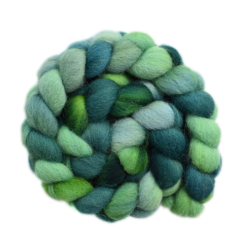 Exmoor Horn Wool Roving - Forest Stroll 2 - 3.9 ounces