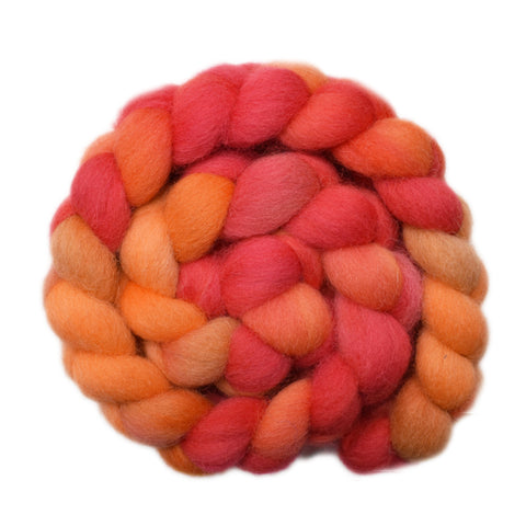 Exmoor Horn Wool Roving - Hot to the Touch 2 - 3.9 ounces