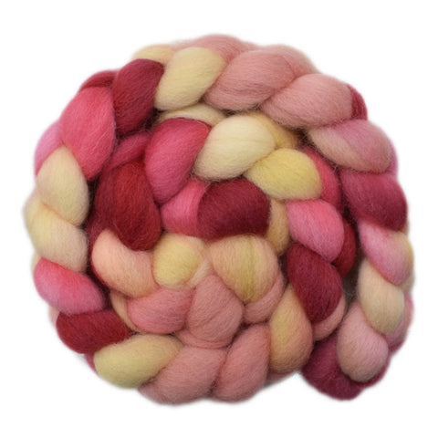 Lleyn Wool Roving - Candy Hearts 2 - 4.2 ounces