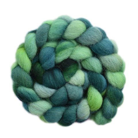 Exmoor Horn Wool Roving - Forest Stroll 1 - 4.0 ounces