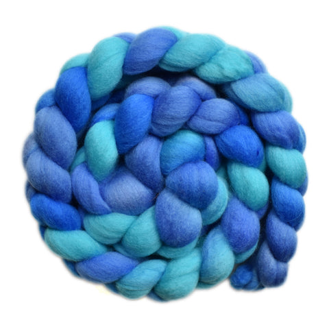 Cormo Wool Roving - Blue Sea - 4.1 ounces
