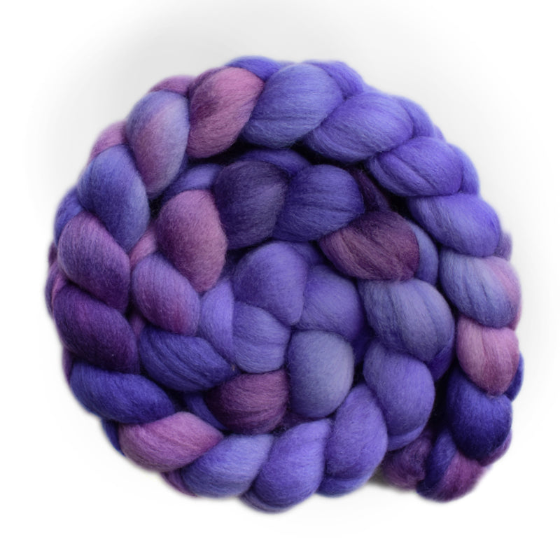 Hand painted Punta Arenas Merino wool roving for hand spinning and felting