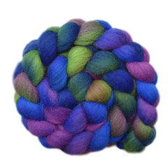 Hand painted Exmoor Horn wool roving for hand spinning and felting