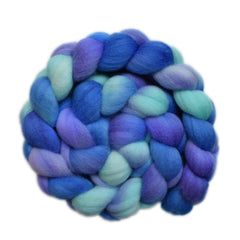 Hand painted Punta Arenas wqol roving for hand spinning and felting