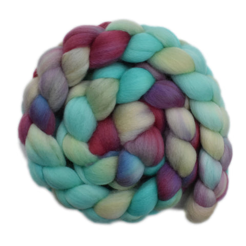 South American Wool Roving - Turquoise Bracelet - 4.0 ounces
