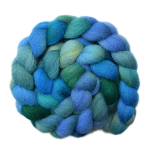 Brecknock Hill Cheviot Wool Roving - Quiet Waters 2 - 4.0 ounces