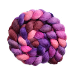 Hand painted Finn wool roving for hand spinning and felting