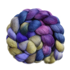 Hand painted Falkland wool roving for hand spinning and felting