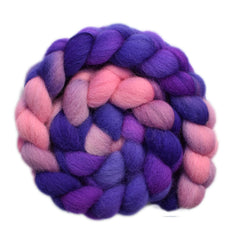 Hand painted Galway wool roving for hand spinning and felting