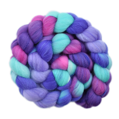 Silk / Polwarth 15/85% Wool Roving - In the Cold 2 - 4.1 ounces