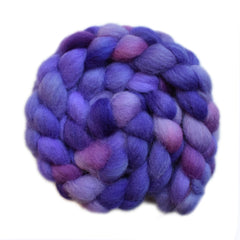 Hand painted Texel / Blackface / Lleyn wool roving for hand spinning and felting
