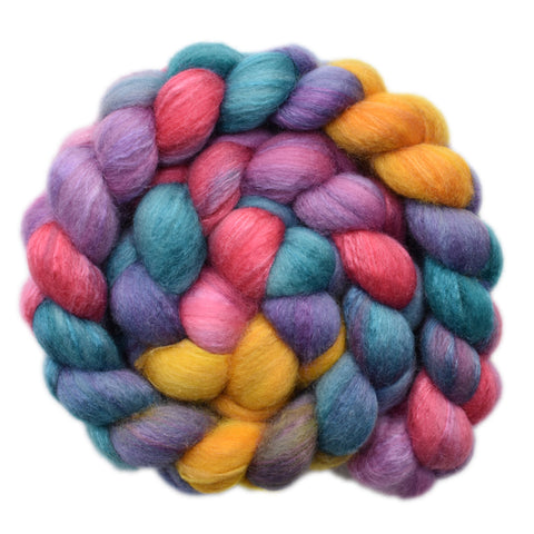 Silk / BFL 25/75% Wool Roving - Roundabout 2 - 4.1 ounces