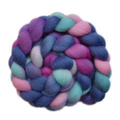 Hand  painted Galway wool roving for hand spinning and felting