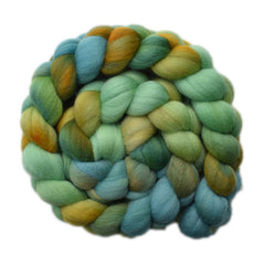 Hand painted Merino wool roving for hand spinning and felting