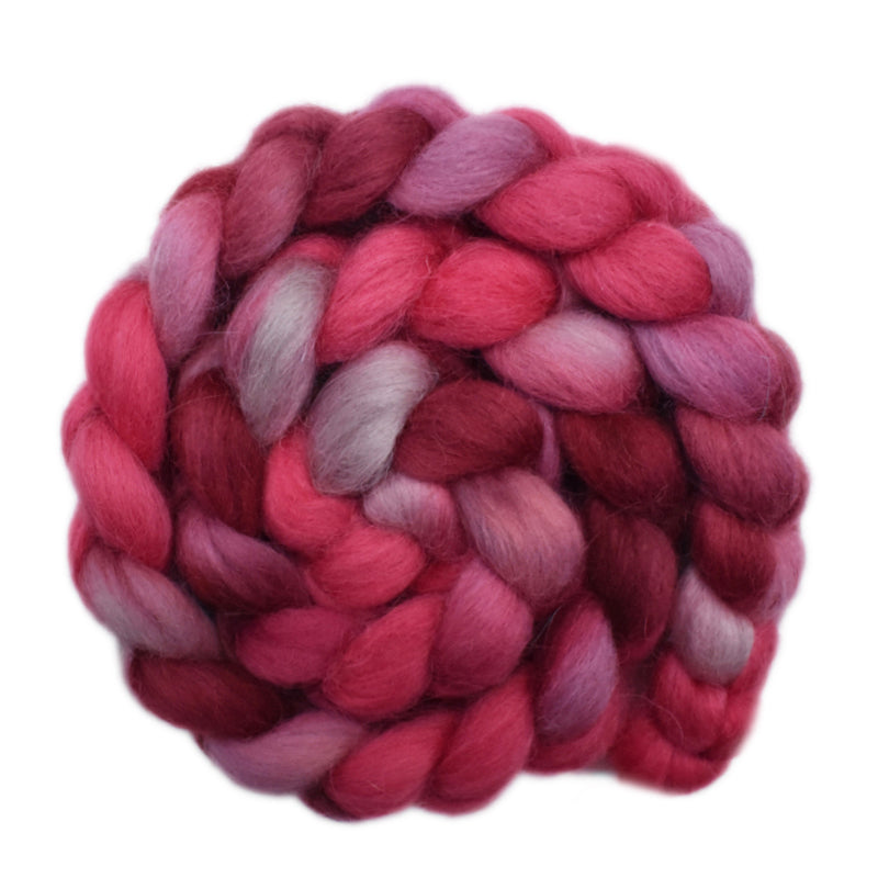 Hand painted Norwegian wool roving for hand spinning and felting