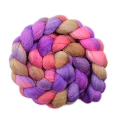 Silk / Polwarth 15/85% Wool Roving - Curious Child 1 - 4.2 ounces