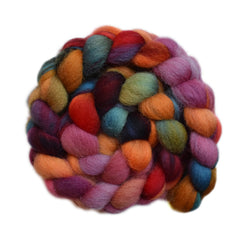 Hand  painted Galway wool roving for hand spinning and felting