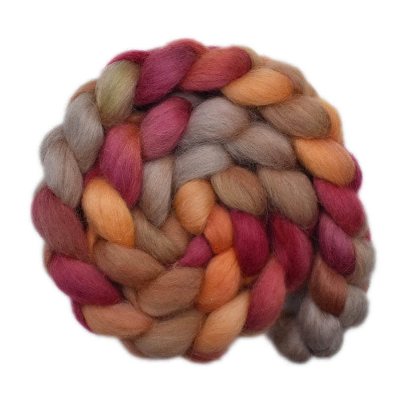 Hand painted Norwegian wool roving for hand spinning and felting