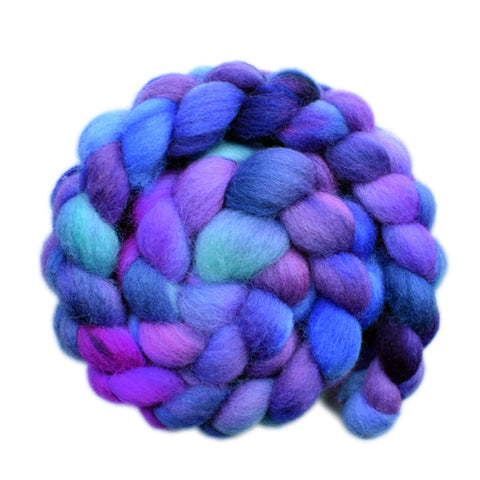 Lleyn Wool Roving - Summer Lupines 1 - 4.0 ounces