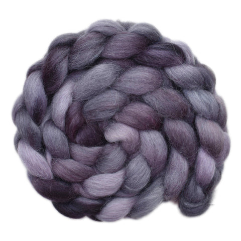 Norwegian Lustre Wool Roving - Smoke 2 - 4.2 ounces