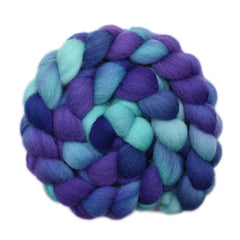 Hand painted Galway wool roving for hand spinning and felting