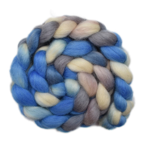 Norwegian Lustre Wool Roving - Clouds in the Sky 1 - 4.2 ounces