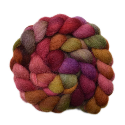 Exmoor Horn Wool Roving - Fading Roses 2 - 4.1 ounces