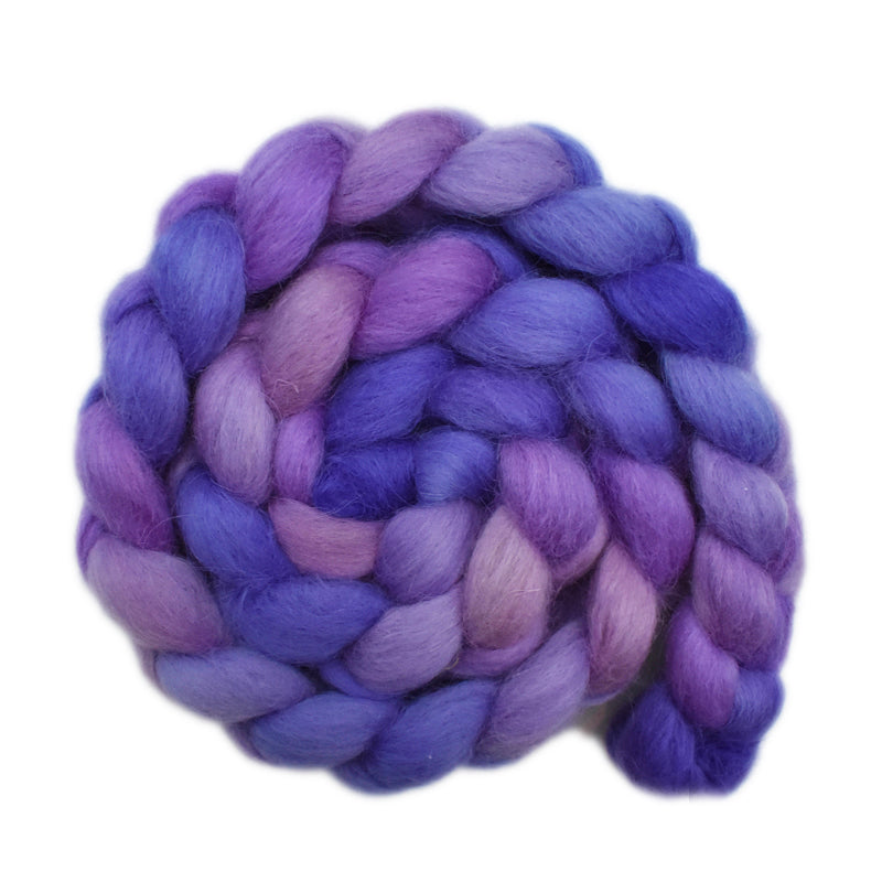 Hand painted Norwegian wool roving for hand spinning and felting